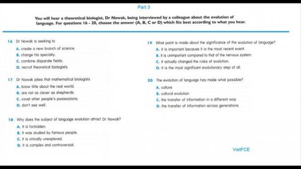 C2 Proficiency (CPE) Listening Test 4 with answers
