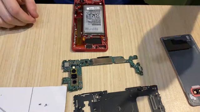 Samsung s10+ - замена дисплея. смотреть онлайн