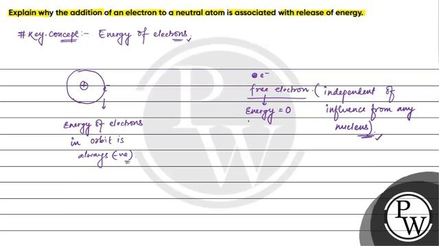 Explain why the addition of an electron to a neutral atom is associated with release of energy. W смотреть онлайн