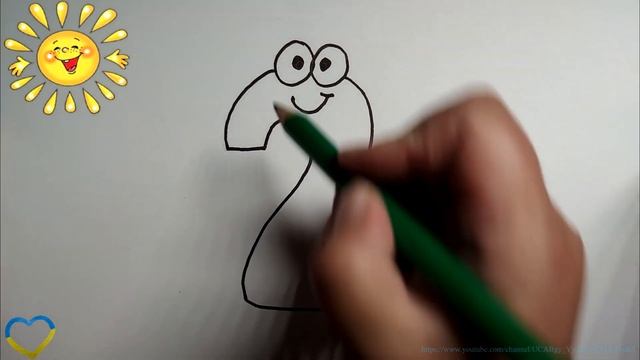 Як намалювати цифри просто /ВЕСЕЛА ЦИФРА ДВА/Прості малюнки для дітей /How to Draw Fun Numbers смотреть онлайн