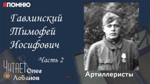 Гавлинский Тимофей Иосифович. Часть 2. Проект «Я помню» Артема Драбкина. Артиллеристы