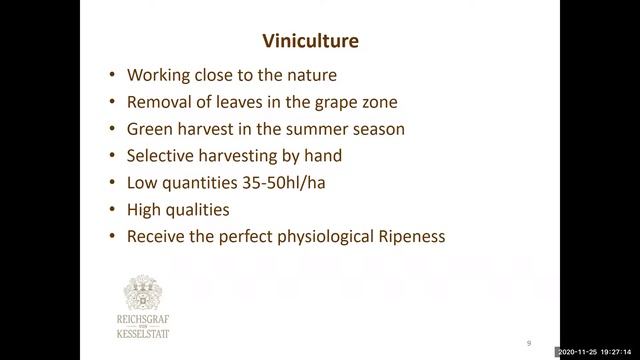 Master Class Riesling do Mosel 25 nov 20 - apresentação Kesselstatt смотреть онлайн