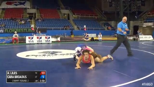 124 Champ. Round 2 - Cara Broadus (Connecticut) vs. Alexandria Liles (Texas) смотреть онлайн