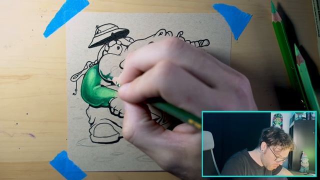Real time GRAPHIC style Stoked Country Gator Dawing with Voiceover смотреть онлайн