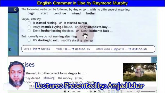 056-English Grammar in Use by Raymond Murphy Lesson 56 - Unit 56 - Verb + -ing or to. смотреть онлайн