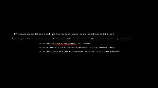Prepositional phrase as an Adjective смотреть онлайн
