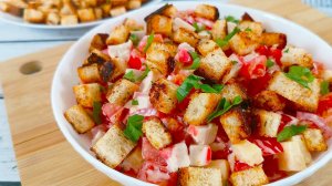 Салат с сухариками, который хочется кушать всегда