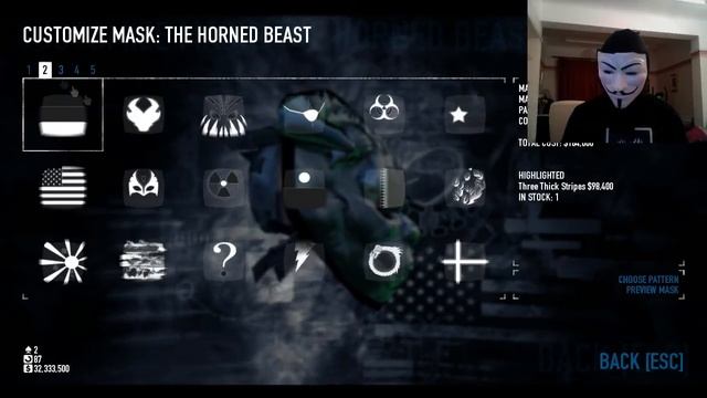 Payday 2: Mask Of The Day Episode 50- Bottom Dweller (Anonymous Face Cam) смотреть онлайн