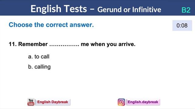 American English File: Grammar Tests with answers and explanation: Gerund or Infinitive смотреть онлайн