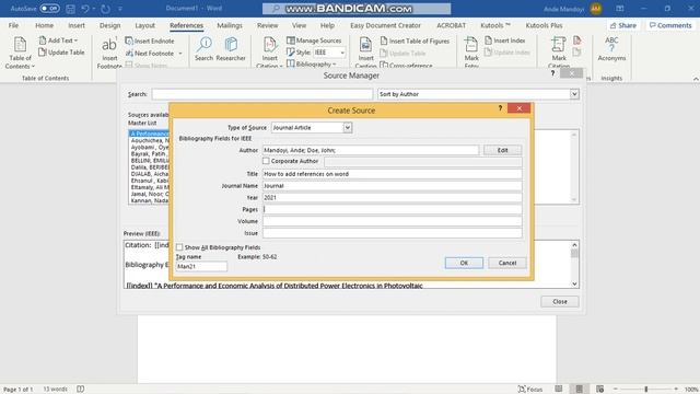 How to add a list of references on MS Word смотреть онлайн