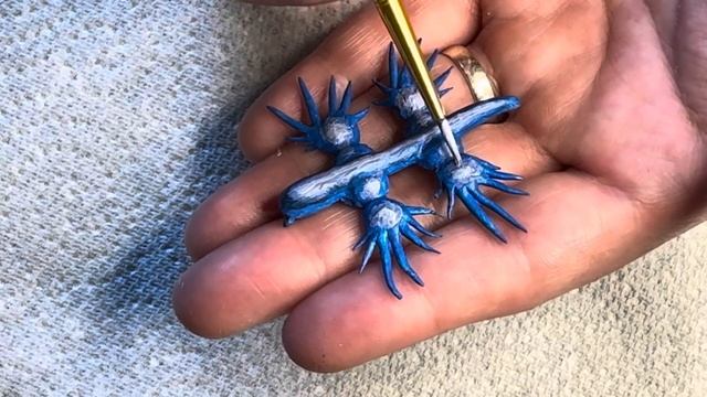 Sculpting BLUE DRAGONS in a Rock Pool Diorama, polymer clay смотреть онлайн