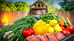 Картошечка с говядиной в афганском казане.