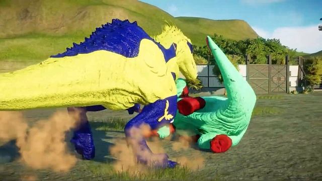 Jurassic World Evolution 2 | NARUTO T-REX Vs Deadpool Albertosaurus Godzilla | Gummy Bear