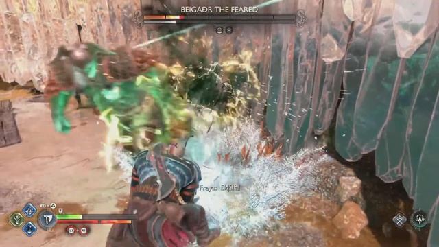 God of War Ragnarok Beigadr the Feared at Low Level Berserker Boss Fight Svartalfheim смотреть онлайн
