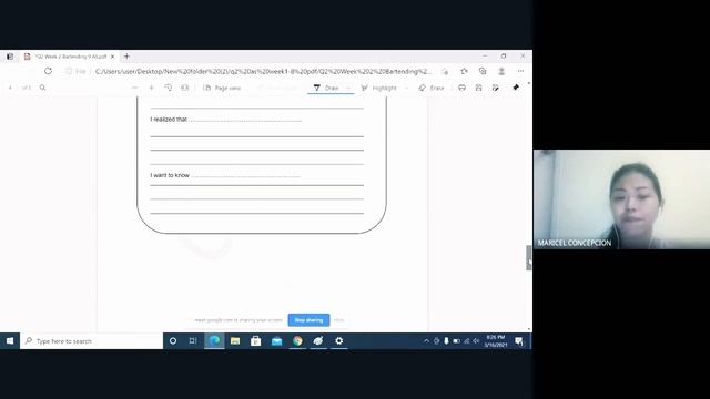 2nd Bartending Gmeet Remediation (Quarter 2 Weeks 2 - 4)