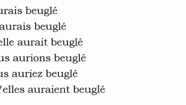 Изучение французского языка = Спряжение глаголов = Beugler смотреть онлайн