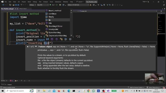 Python List Insert Method Example 2024 смотреть онлайн