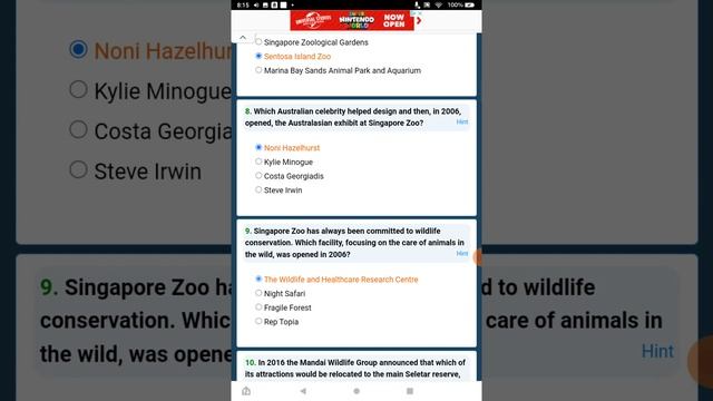 Playing A Historical Review Of Singapore Zoo Quiz On FunTrivia смотреть онлайн