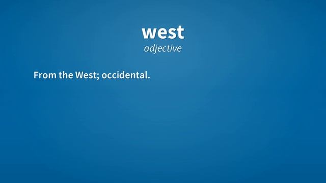 West | Meaning of west смотреть онлайн
