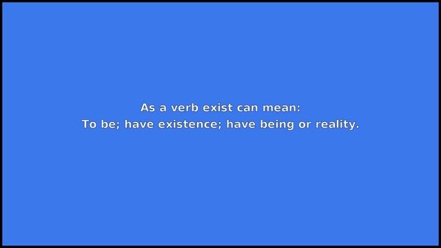 EXIST - Meaning and Pronunciation смотреть онлайн