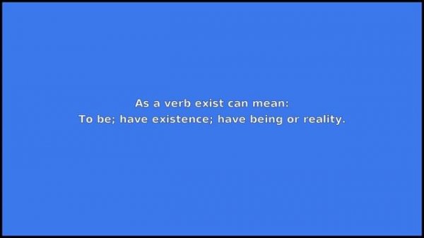 EXIST - Meaning and Pronunciation