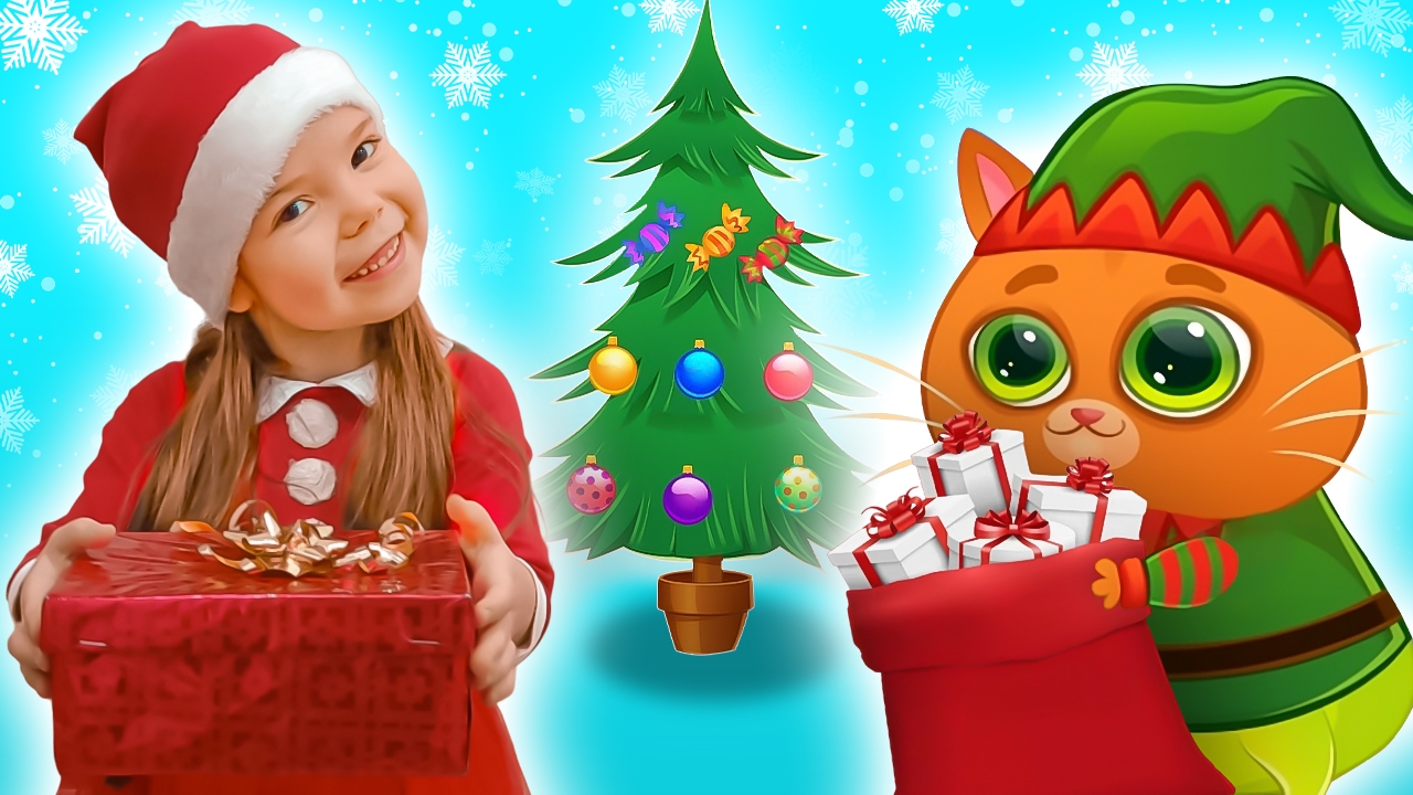 Сборник мультиков про Новый Год | Настя и котик Bubbu отмечают праздник смотреть онлайн
