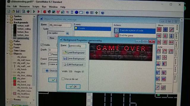 Game Maker 8.1: Fake 3D FPS, How to Create a Custom Message Box for Ending Game. смотреть онлайн