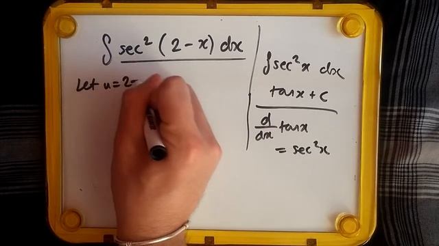 Integral of sec^2(2-x) | Integration Walkthrough (Substitution) смотреть онлайн