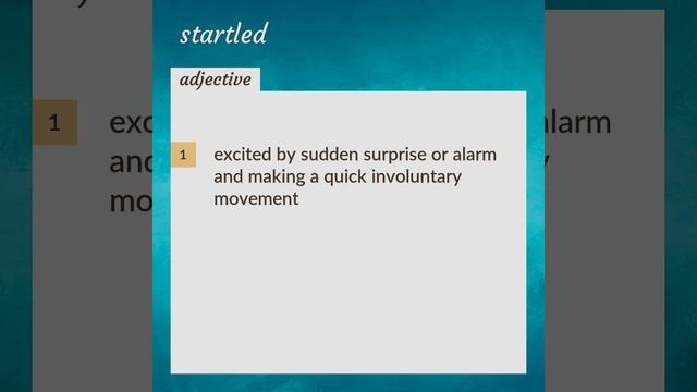 Startled | meaning of Startled смотреть онлайн