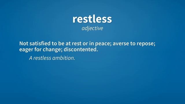 Restless | Meaning of restless смотреть онлайн