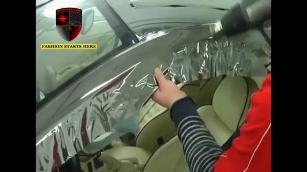 Ferrari 612 Scaglietti оклейка в плёнку чёрный хром