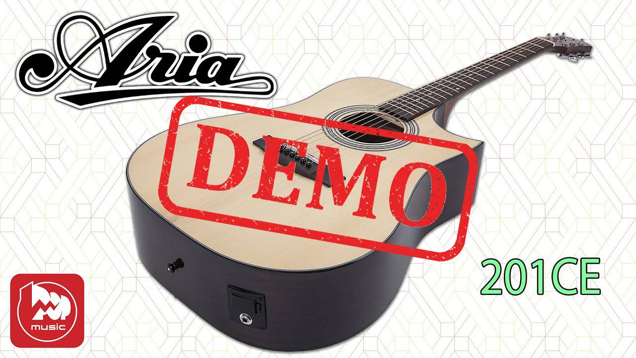Электроакустическая гитара ARIA-201CE - демонстрация звучания смотреть онлайн