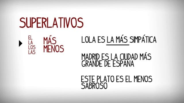 Las Comparaciones En Español De Desigualdad Y Superlativos. Aprender Español