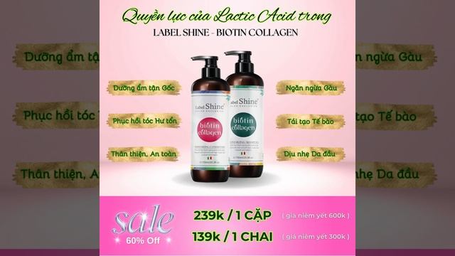 Công dụng và lợi ích của Lactic Acid trong bộ dầu Gội Xả cao cấp Label Shine Biotin Collagen смотреть онлайн
