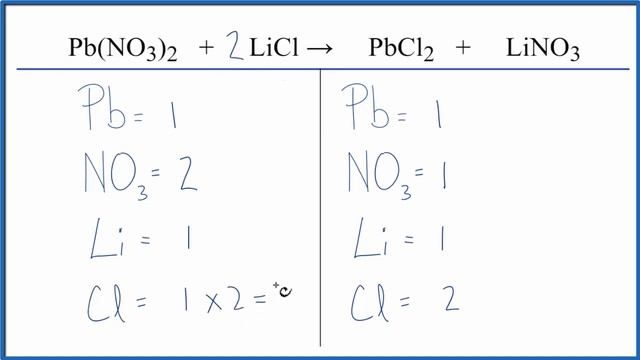 How to Balance Pb(NO3)2 + LiCl = PbCl2 + LiNO3 | Lead (II) nitrate + Lithium chloride смотреть онлайн