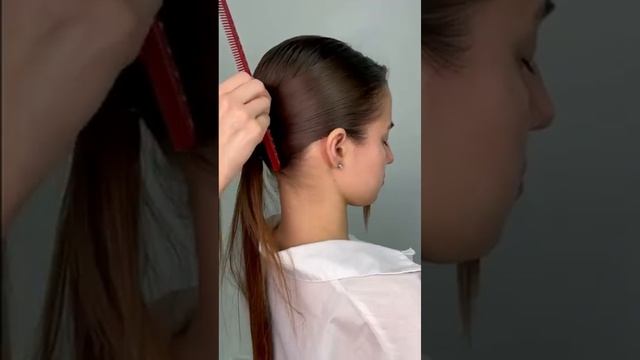 Вечерний гладкий пучок от Анны Чечиль с утюжком MP-124 MASTER от IPARIKMAHER.RU