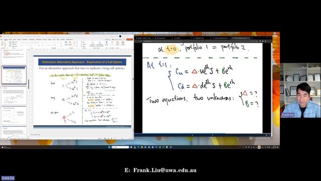 FINA2204 2023 S2 Binomial Tree Replication of a call option Approach смотреть онлайн