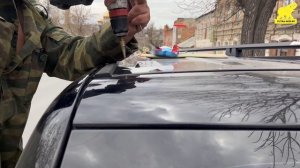 Hyundai Starex. Установка рейлингов на крышу