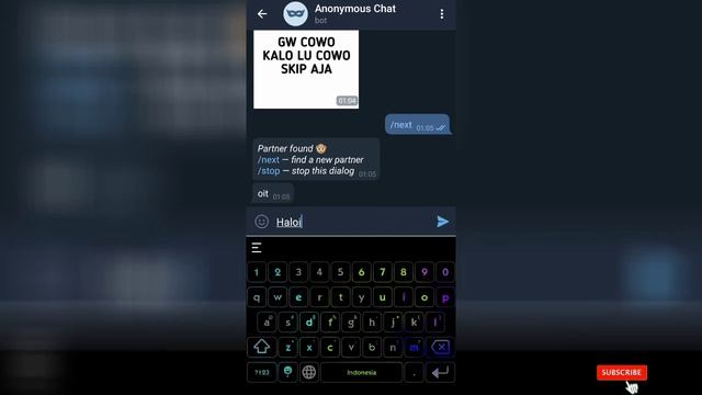 Cara Chatting Anonymous Bot Telegram