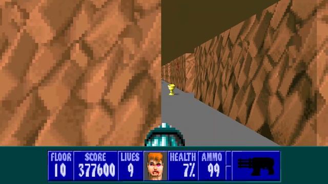 Wolfenstein 3D (DOS) - A Dark Secret - E4M10 - 100% (I Am Death Incarnate)