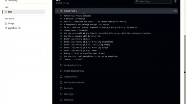 Демонстрация работы github actions ci