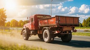 Звук едущего грузовика. Успокаивающее  урчание двигателя.