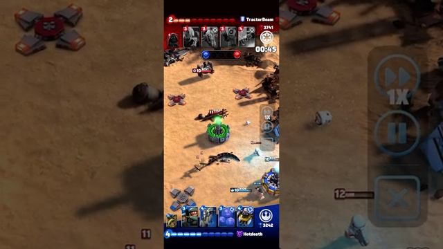 LEGO Star Wars Battles IOS - good strategic win - from losing to getting the base! смотреть онлайн