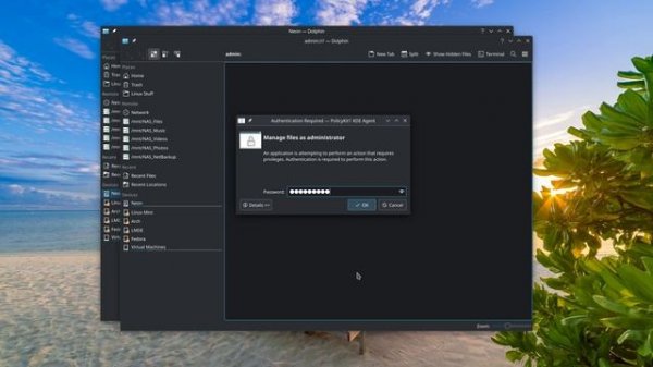 Open as Administrator in KDE Plasma's Dolphin File Manager in Linux