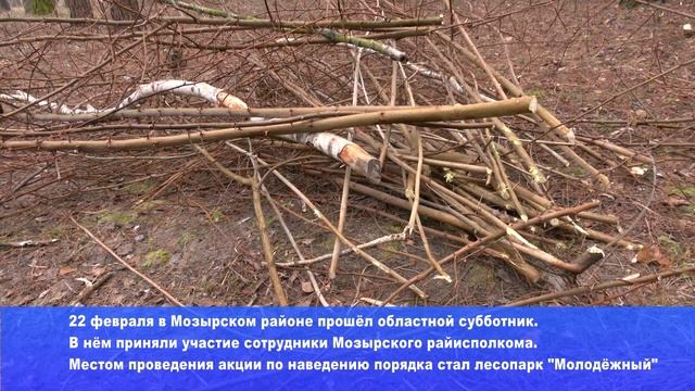 22 февраля в Мозыре прошел субботник смотреть онлайн
