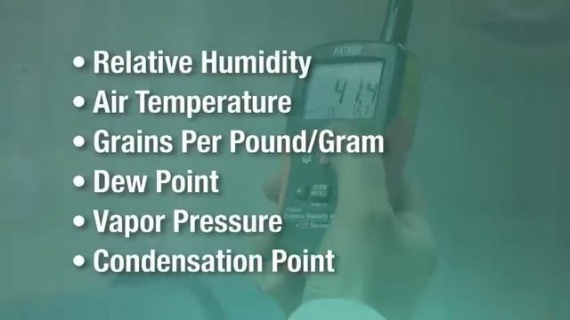 Extech Pinless Moisture Psychrometer Video