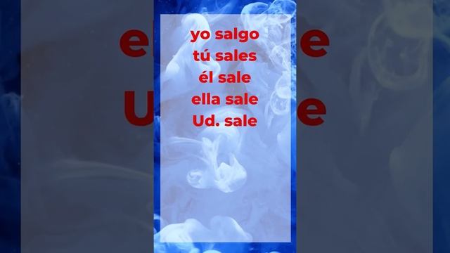 Irregular Present Tense Spanish Verb Salir - to leave or to go out смотреть онлайн
