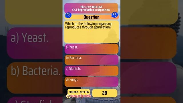 Which Of The Following Organisms Reproduces Through Sporulation?