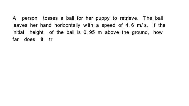 A person tosses a ball for her puppy to retrieve The ball leaves her hand horizontally with a spe.. смотреть онлайн