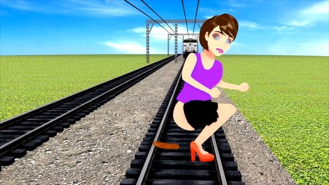 potty woman in the high The speed train cortoon video 😀😂😂.... смотреть онлайн